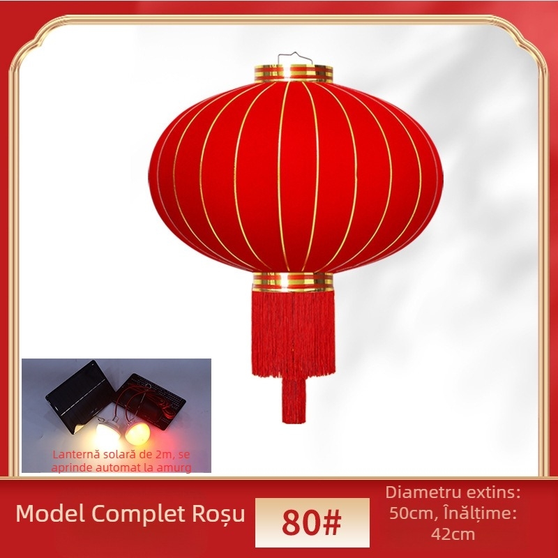 Set de două felinare roșii pentru poartă și balcon, exterior, Anul Nou Chinezesc 2025