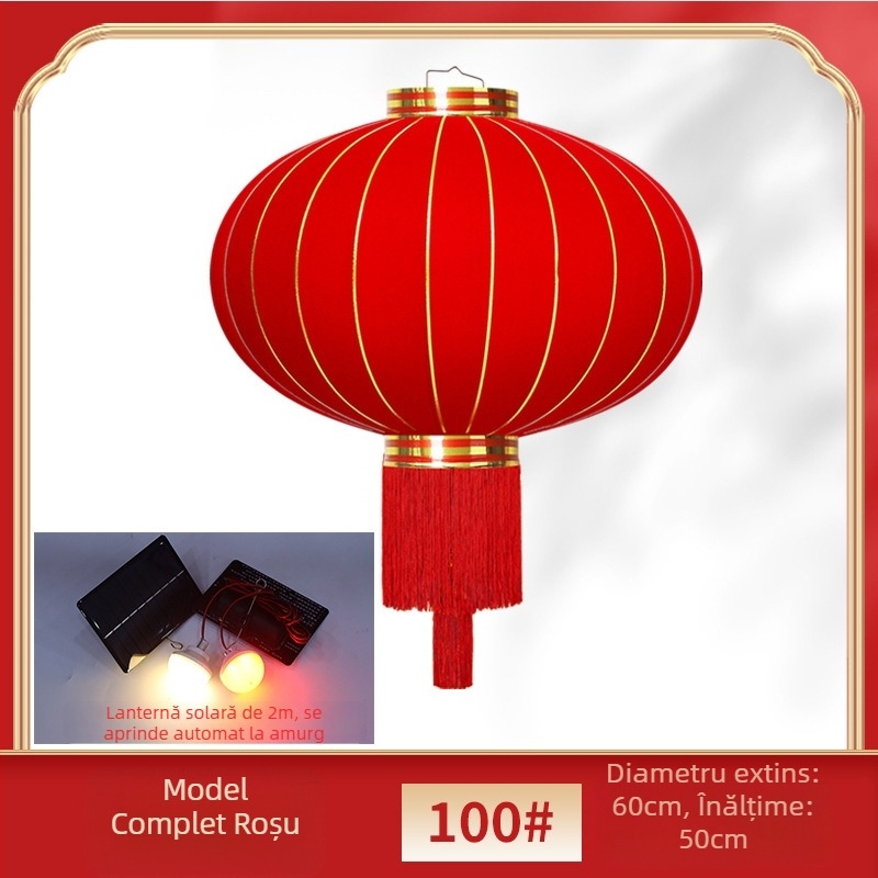 Set de două felinare roșii pentru poartă și balcon, exterior, Anul Nou Chinezesc 2025