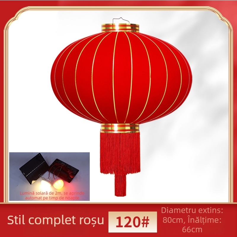 Set de două felinare roșii pentru poartă și balcon, exterior, Anul Nou Chinezesc 2025