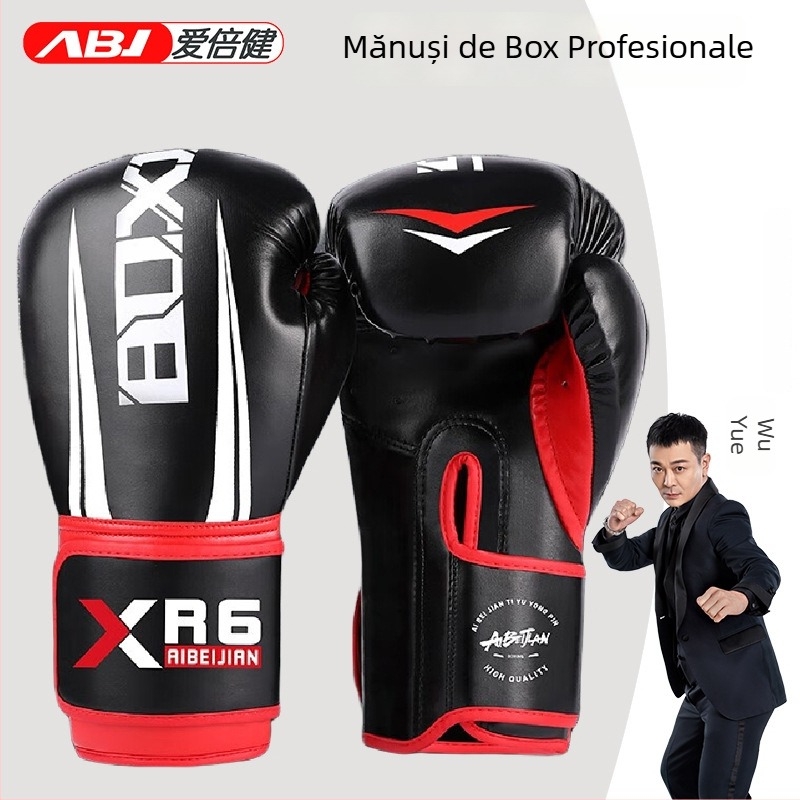 Mănuși de box din PU Aibijian pentru adulți – mănuși de antrenament profesionale pentru sanda, model Mo Yun