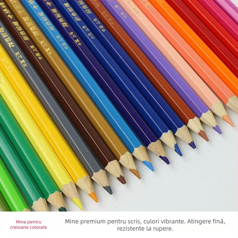 Set de creioane colorate pe bază de ulei, 48 de culori, pentru copii – desen și colorare