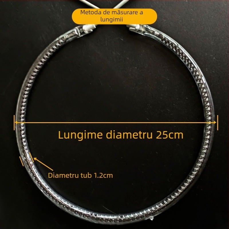 Tub de încălzire circular pentru cuptor cu unde de lumină, compatibil cu friteuza cu aer, oală electrică și grătar, tub universal de lampă halogenă
