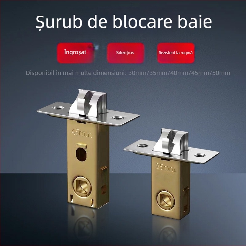 Încuietoare de baie cu limbă și corpul încuietorii, accesorii
