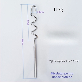 Accesoriu pentru amestecarea ouălor pentru bormașină electrică — tijă din oțel inoxidabil 304, cu 12 fire, pentru mixarea smântânii și albușurilor