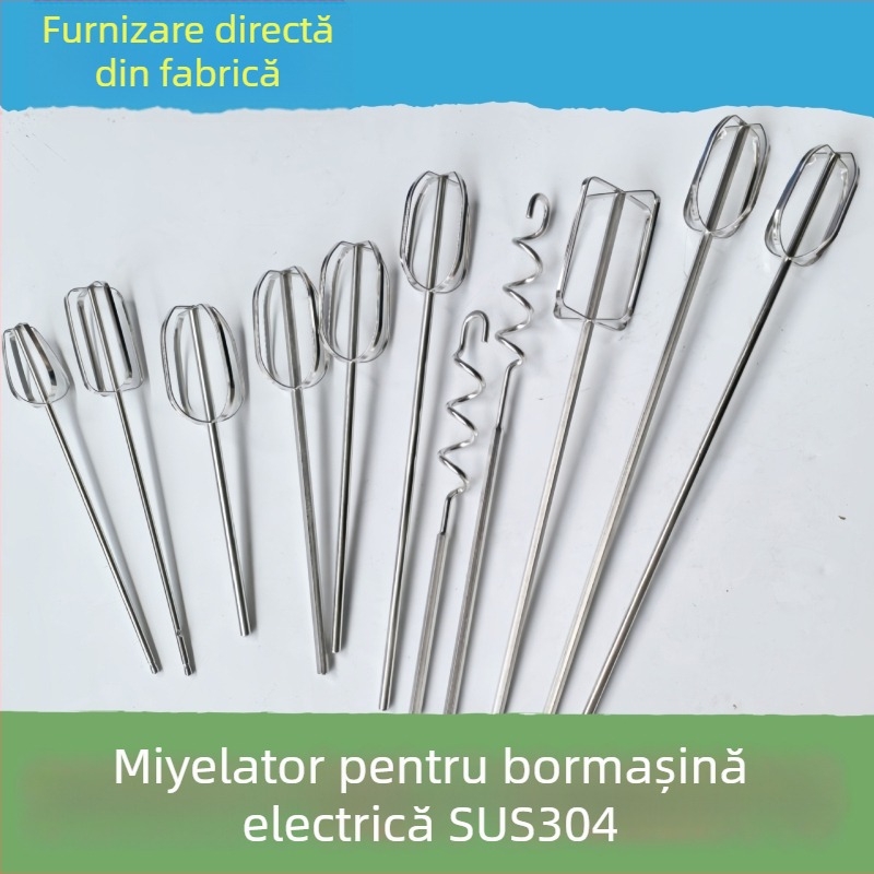 Accesoriu pentru amestecarea ouălor pentru bormașină electrică — tijă din oțel inoxidabil 304, cu 12 fire, pentru mixarea smântânii și albușurilor