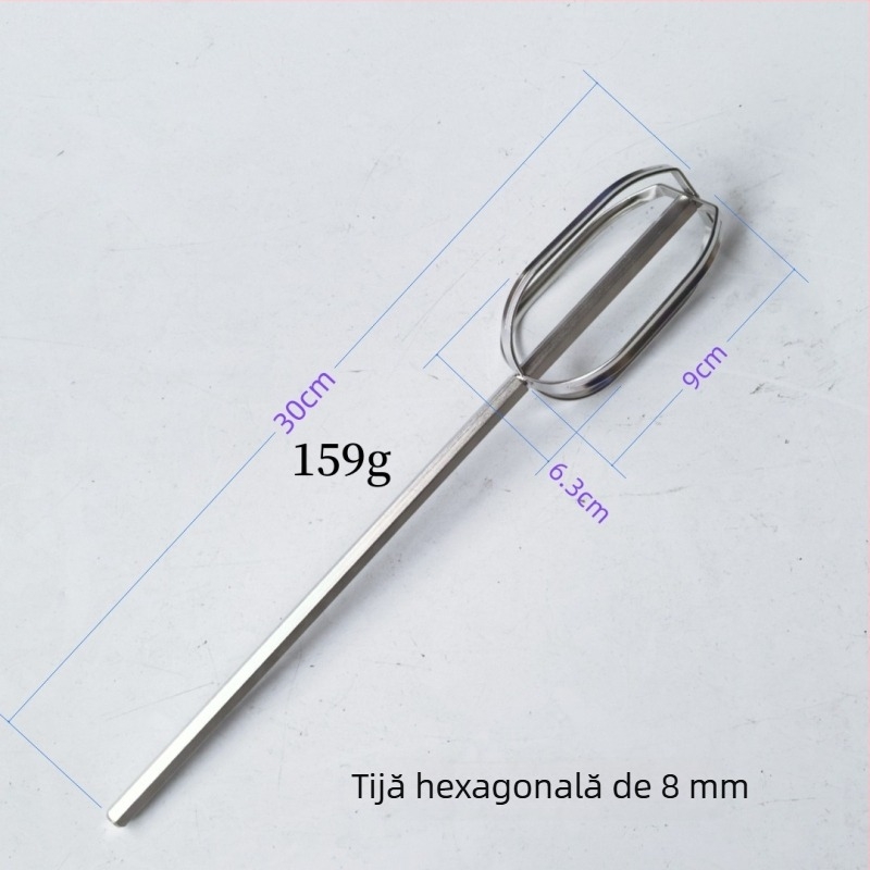 Accesoriu pentru amestecarea ouălor pentru bormașină electrică — tijă din oțel inoxidabil 304, cu 12 fire, pentru mixarea smântânii și albușurilor