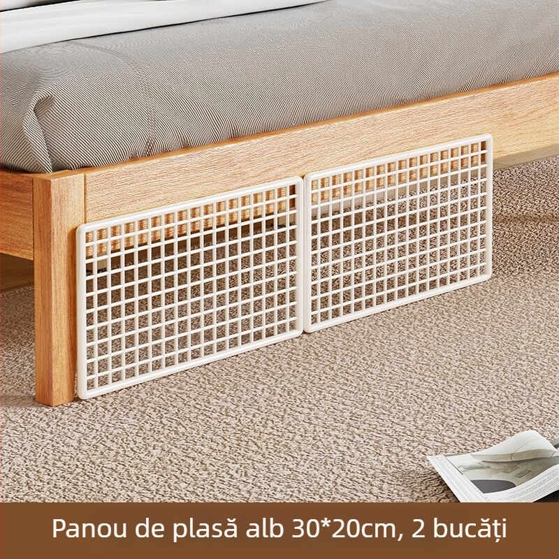 Panou de barieră sub pat pentru dormitor — protecție anti pisică, plasă metalică pentru blocarea spațiilor, protecție a pragului ferestrei