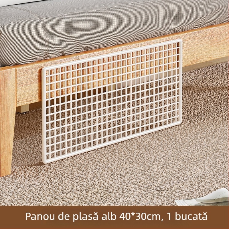 Panou de barieră sub pat pentru dormitor — protecție anti pisică, plasă metalică pentru blocarea spațiilor, protecție a pragului ferestrei
