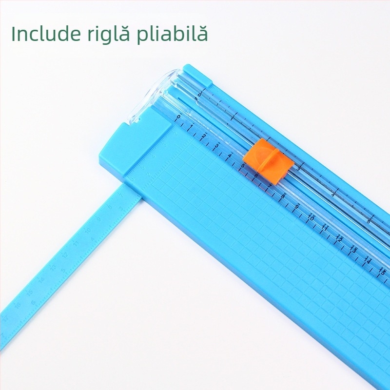 Tăietor de hârtie portabil A5, pentru DIY, jurnal și birou; tăietor foto compact pentru copii