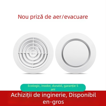 Orificiu rotund reglabil pentru ventilația bucătăriei, interior, silențios, canal din plastic telescopic
