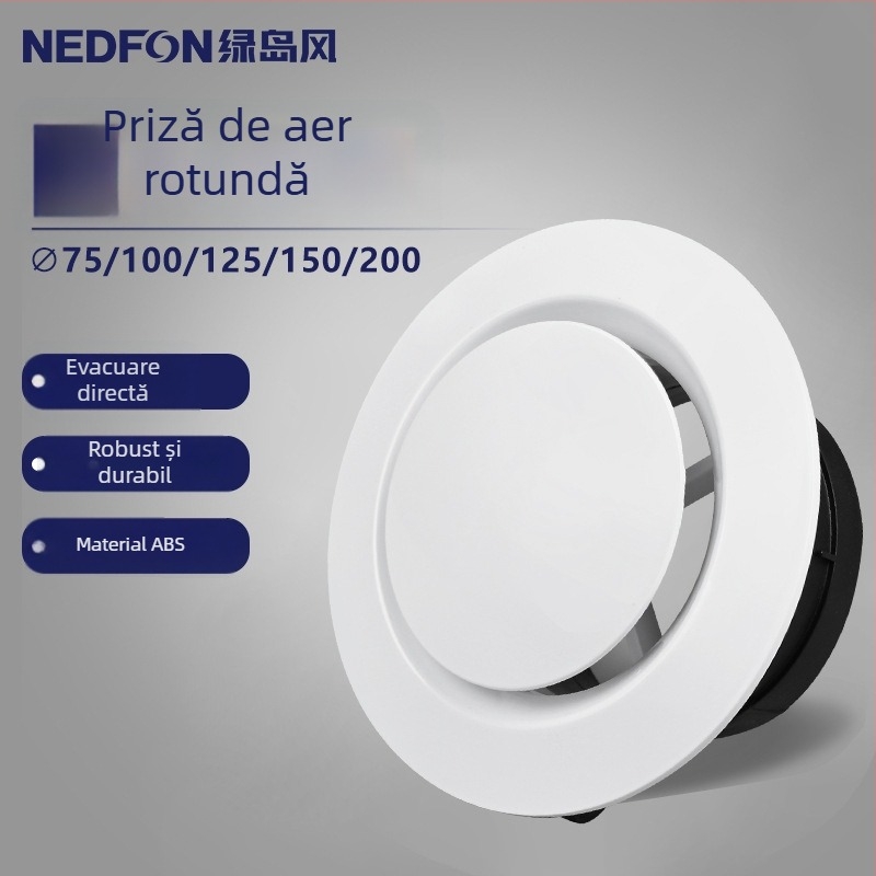 Orificiu rotund reglabil pentru ventilația bucătăriei, interior, silențios, canal din plastic telescopic