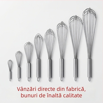 Tel din oțel inoxidabil, manual pentru ouă și spumă de lapte, amestecător de mână pentru spumă și cremă