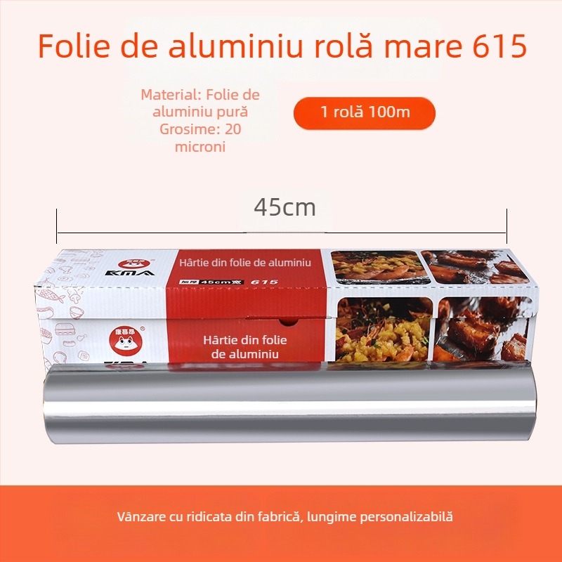Folie de aluminiu și hârtie de copt pentru gătit și grătar, pentru împachetarea peștilor; rezistentă la cuptor; compatibilă cu friteuză cu aer.