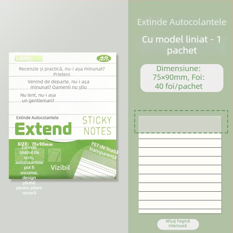 Note transparente, extensibile, care nu acoperă pagina, pentru studenți, note de curs, pregătire pentru examene