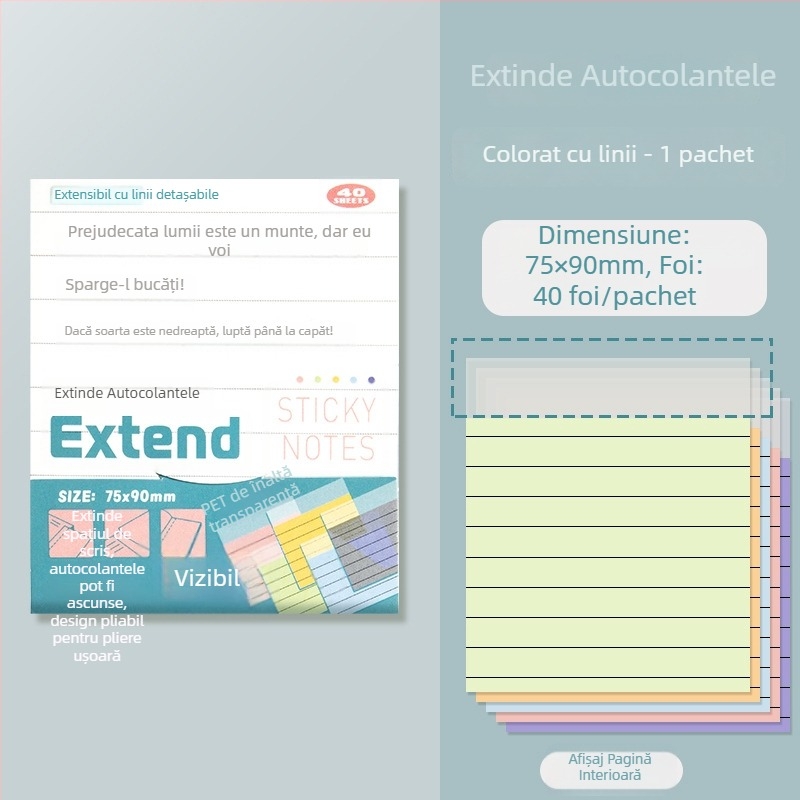 Note transparente, extensibile, care nu acoperă pagina, pentru studenți, note de curs, pregătire pentru examene