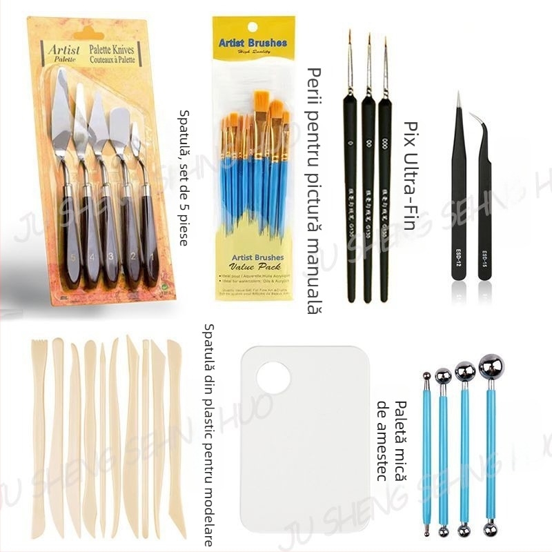 Spatulă pentru tort și cremă, instrument de decor fondant și spatulă pentru decor cu pastă de fasole de ciocolată