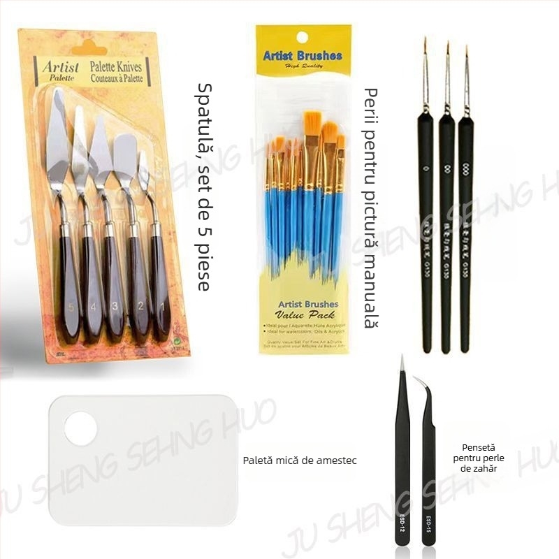 Spatulă pentru tort și cremă, instrument de decor fondant și spatulă pentru decor cu pastă de fasole de ciocolată