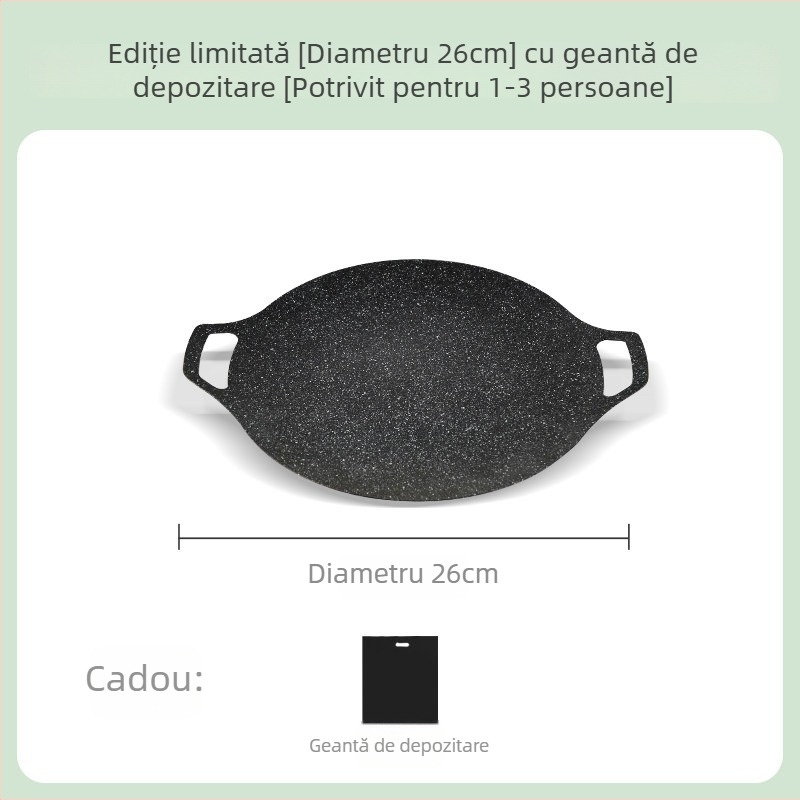 Grill exterior pentru plită cu inducție, placă BBQ în stil coreean, tigaie portabilă din fier pentru camping