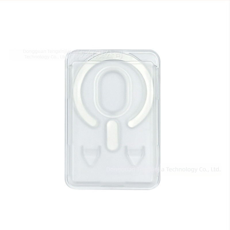 Suport magnetic transparent cu slot pentru carduri pentru iPhone, finisaj mat, în nuanțe variate