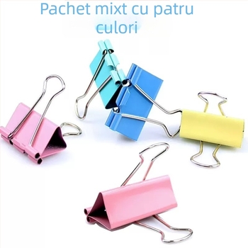 Hongjie Clipuri metalice colorate pentru fișiere, 25 mm – clipsuri pentru documente și dosare