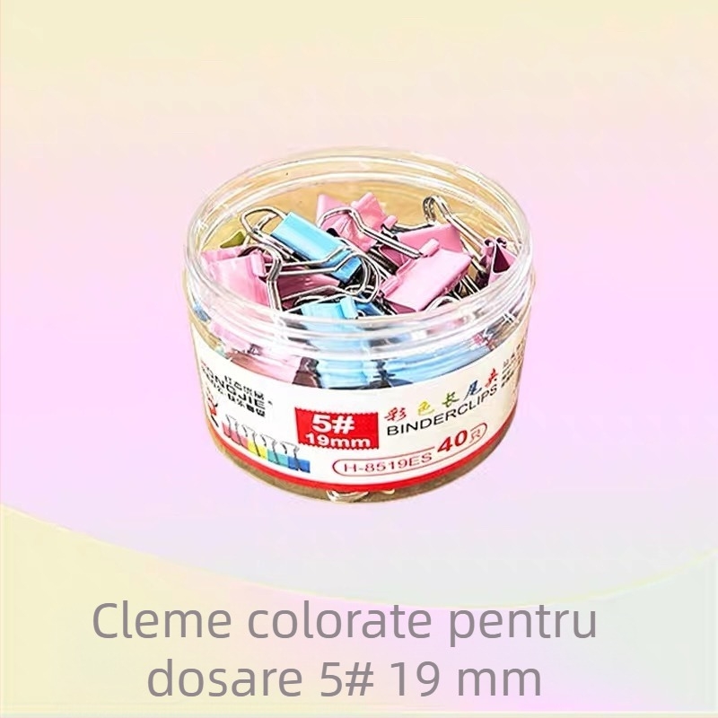 Hongjie Clipuri metalice colorate pentru fișiere, 25 mm – clipsuri pentru documente și dosare