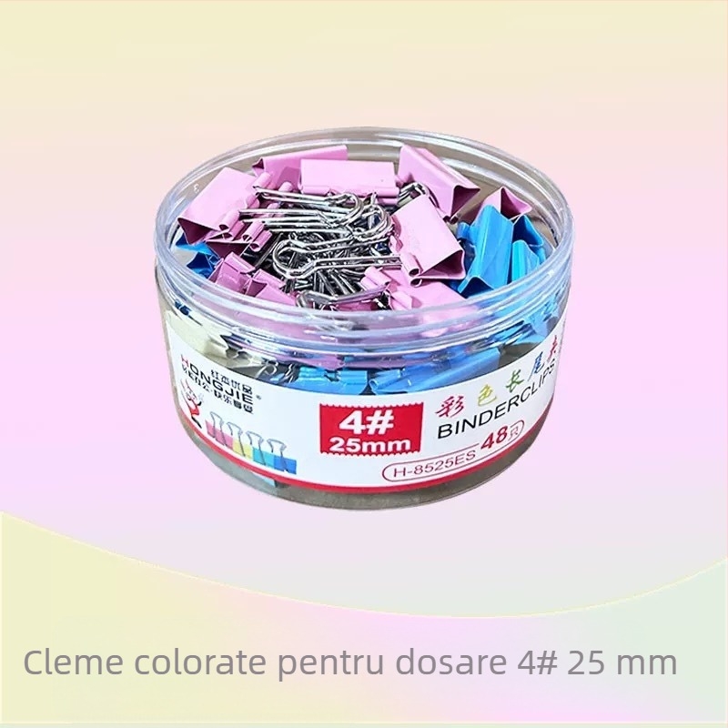 Hongjie Clipuri metalice colorate pentru fișiere, 25 mm – clipsuri pentru documente și dosare