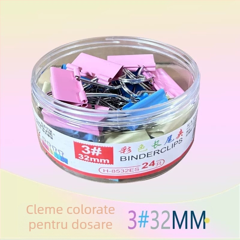 Hongjie Clipuri metalice colorate pentru fișiere, 25 mm – clipsuri pentru documente și dosare