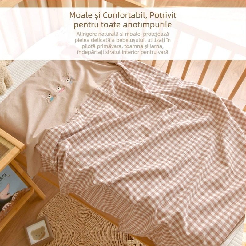 Husă de pilotă din bumbac 100% pentru nou-născuți, 1,2 m, pentru toate sezoanele