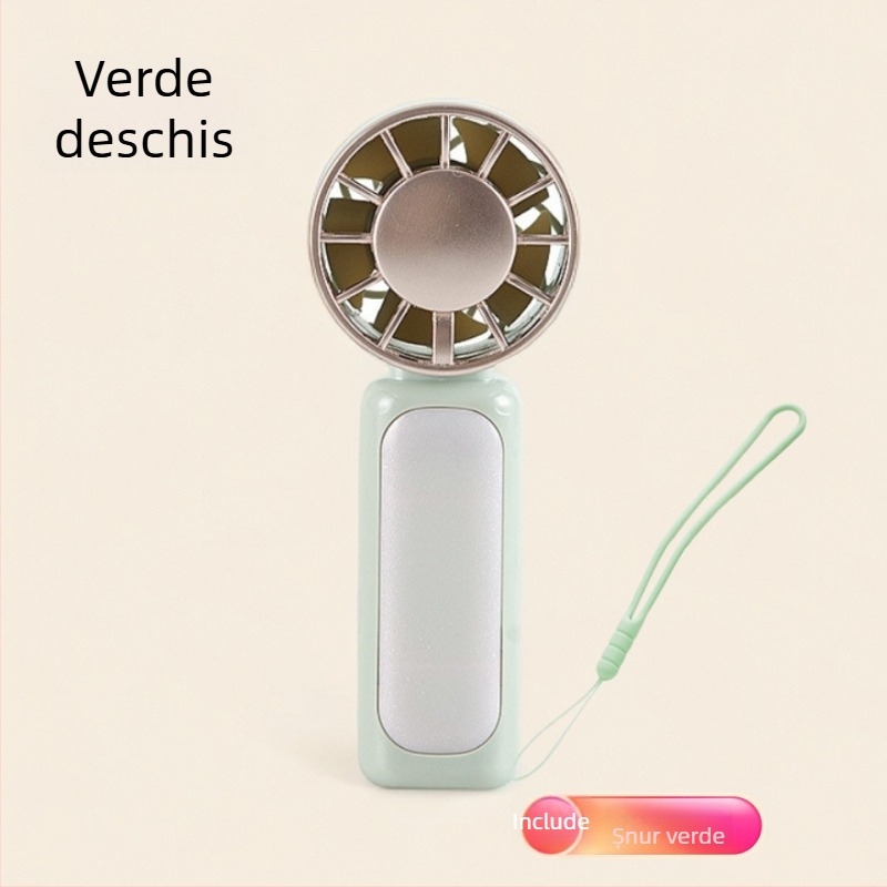 Ventilator de mână mini cu turbină, portabil, încărcare USB, pentru exterior