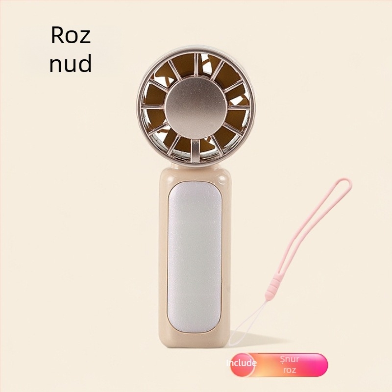 Ventilator de mână mini cu turbină, portabil, încărcare USB, pentru exterior