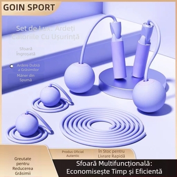Coardă de sărit fără fir pentru arderea grăsimilor și fitness – antrenament cu greutăți pentru adulți și copii