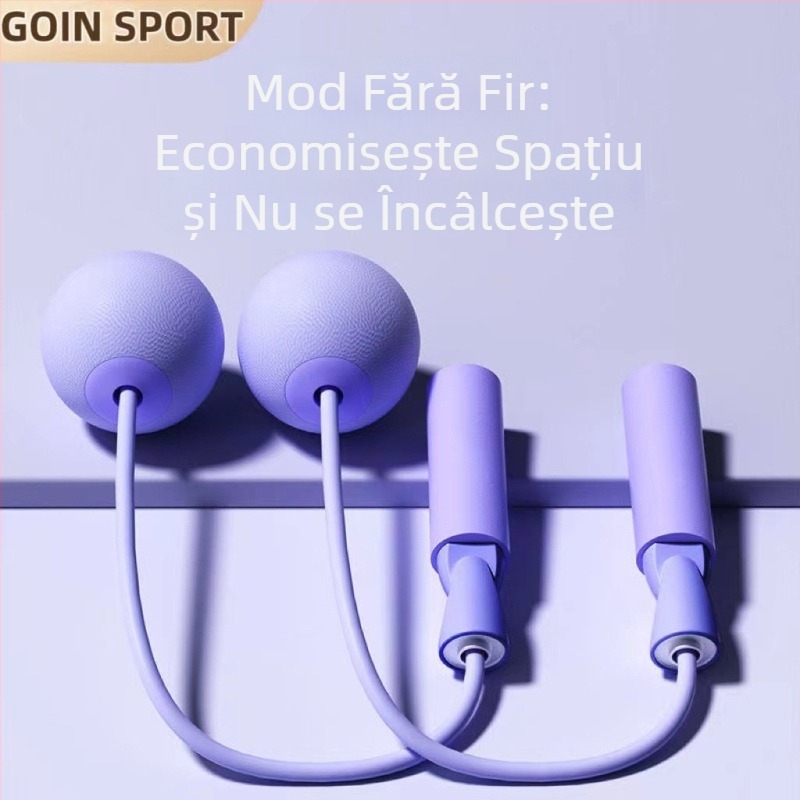 Coardă de sărit fără fir pentru arderea grăsimilor și fitness – antrenament cu greutăți pentru adulți și copii