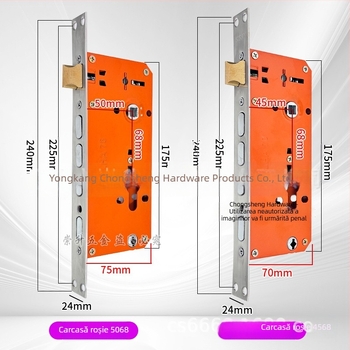 Corp de încuietoare pentru ușă de securitate, corp îngust 24x240, tipuri 5068 și 4568, pentru ușile de intrare, accesorii de încuire