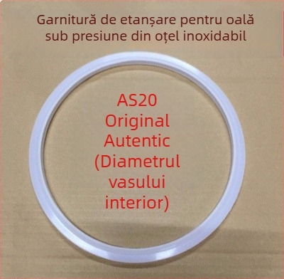 WBZ7 Inel de etanșare din aliaj de aluminiu pentru oală sub presiune — set garnituri capac, inel silicon, inel din piele, mărime 16–36 cm