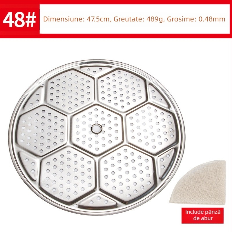 Raft de aburi din oțel inoxidabil pentru wok – rotund, mare, inserție de aburi cu mai multe niveluri, pentru uz casnic și comercial