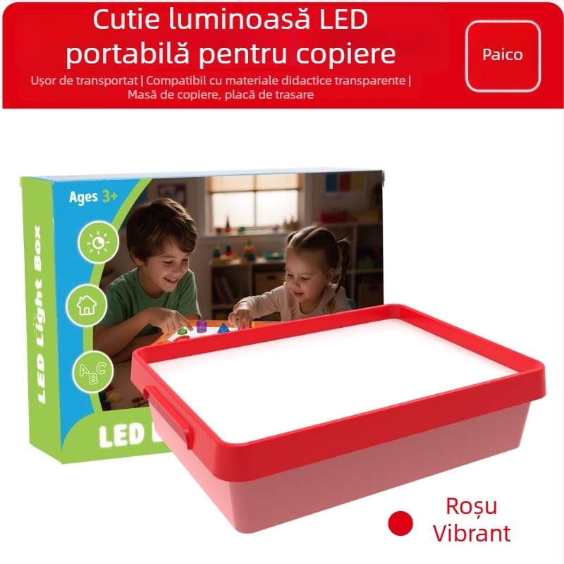 Tablou luminos LED senzorial pentru copii – trasare și desen cu ghid de lumină