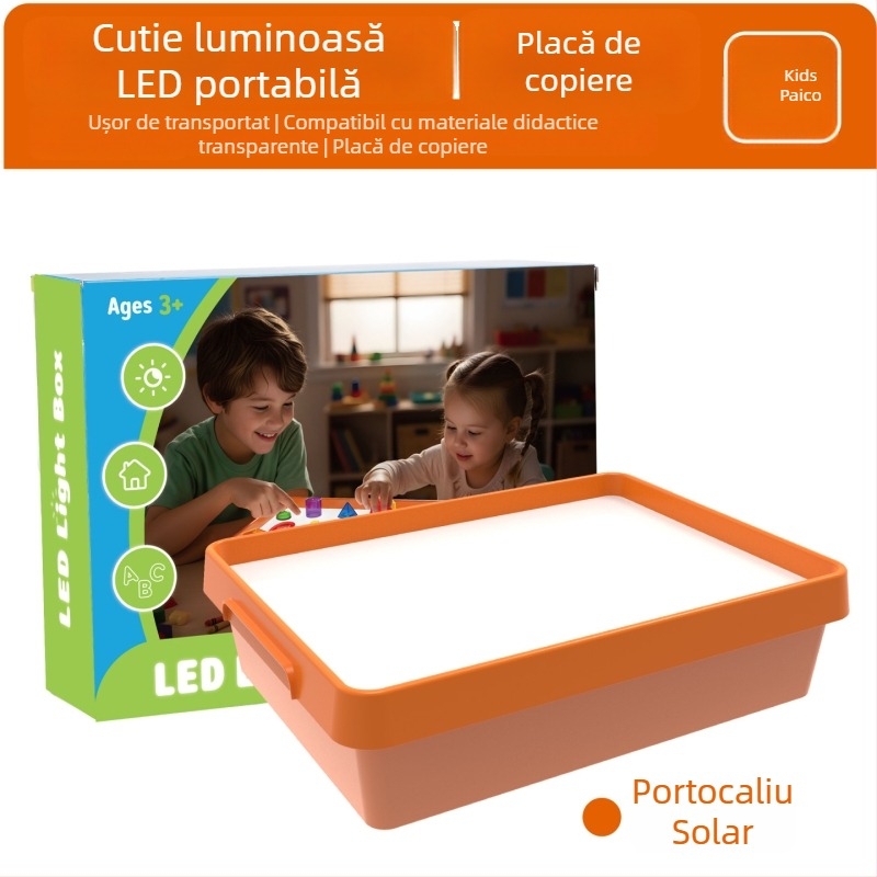 Tablou luminos LED senzorial pentru copii – trasare și desen cu ghid de lumină