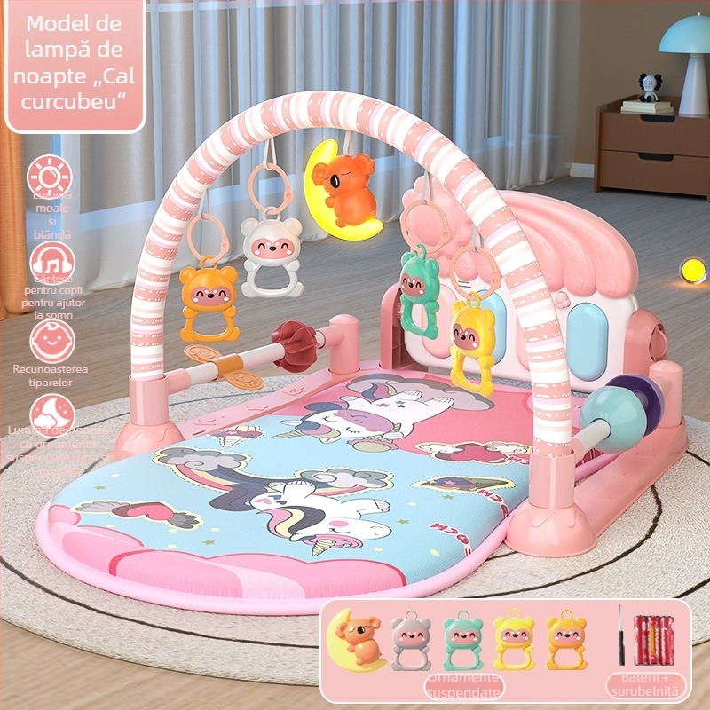 Jucărie pian cu pedale pentru bebeluși — jucărie educativă pentru dezvoltare, 0–3 ani