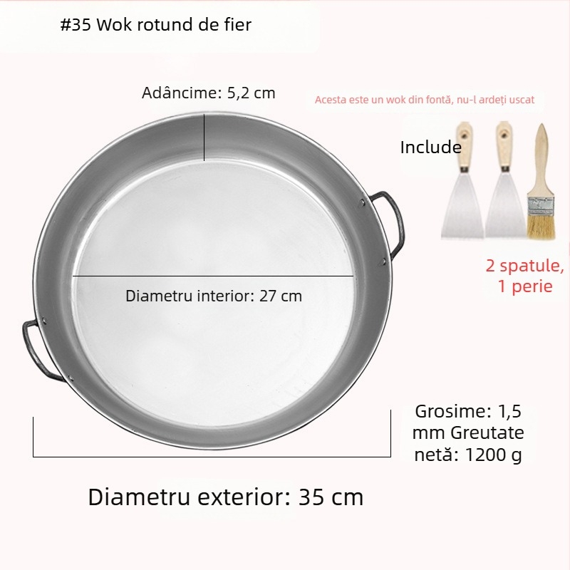 Placă Teppanyaki din fier forjat, pătrată, pentru uz casnic și comercial, fără strat, multifuncțională, portabilă, ușor de curățat