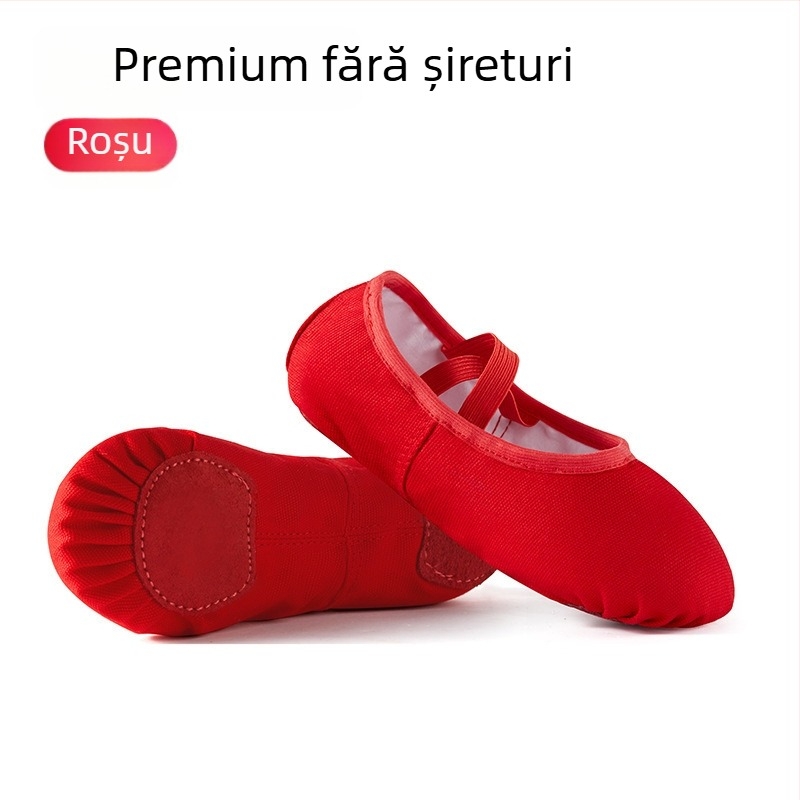 Pantofi de dans pentru copii și adulți, talpă moale, culoare pielii, pentru antrenament de balet, stil Cat-Paw, clasic