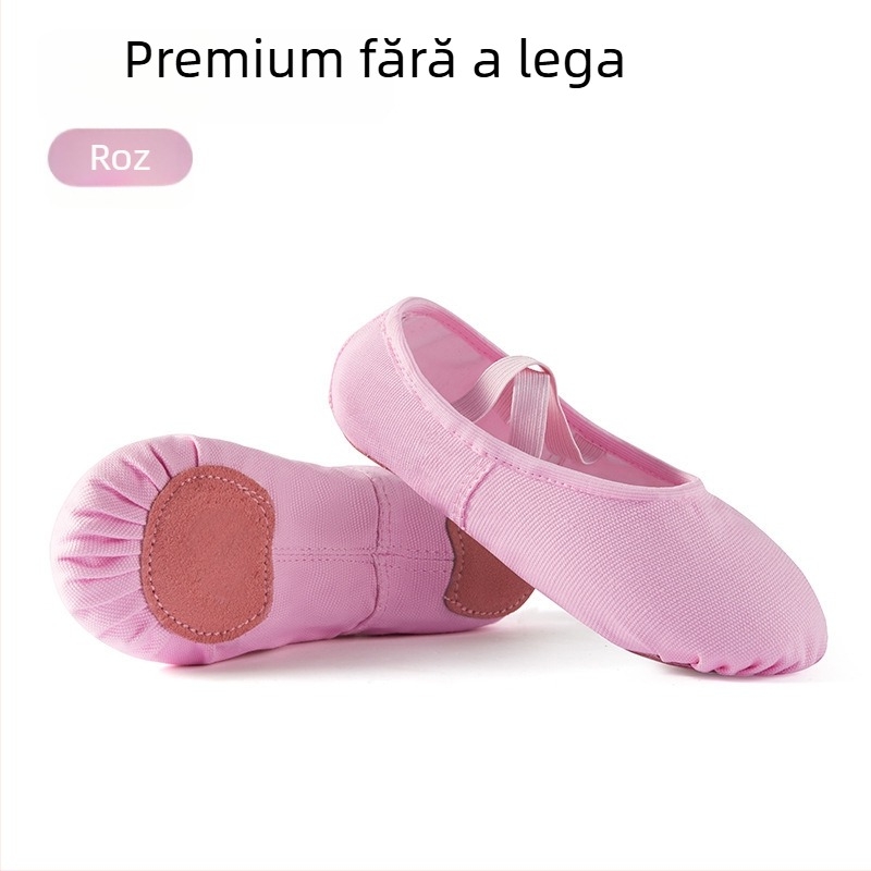 Pantofi de dans pentru copii și adulți, talpă moale, culoare pielii, pentru antrenament de balet, stil Cat-Paw, clasic