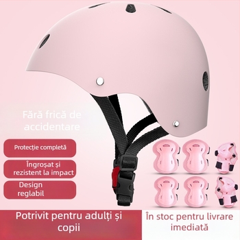 Set de protecție pentru copii: cască și protecții pentru role, ciclism și bicicletă de echilibru