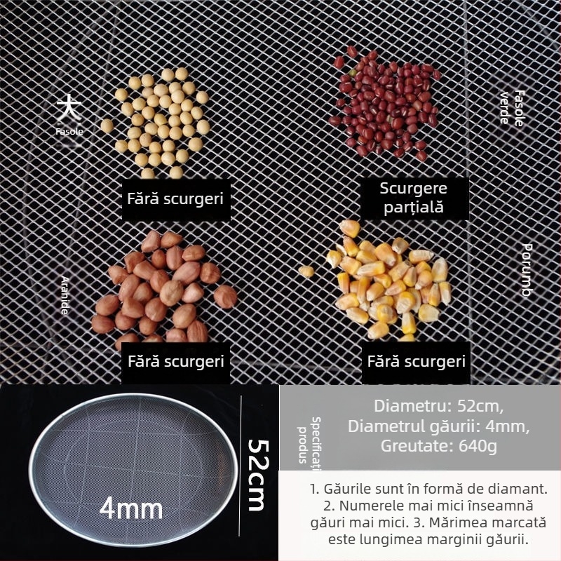 Sită rotundă din sârmă pentru grădină, filtrare a solului, nisipului și pietrișului – uz casnic și industrial