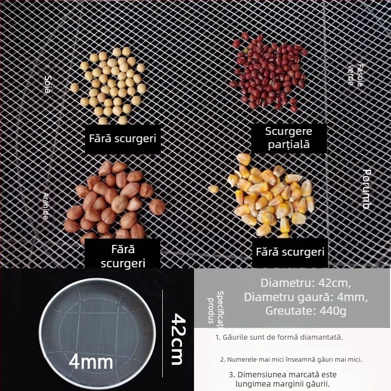 Sită rotundă din sârmă pentru grădină, filtrare a solului, nisipului și pietrișului – uz casnic și industrial