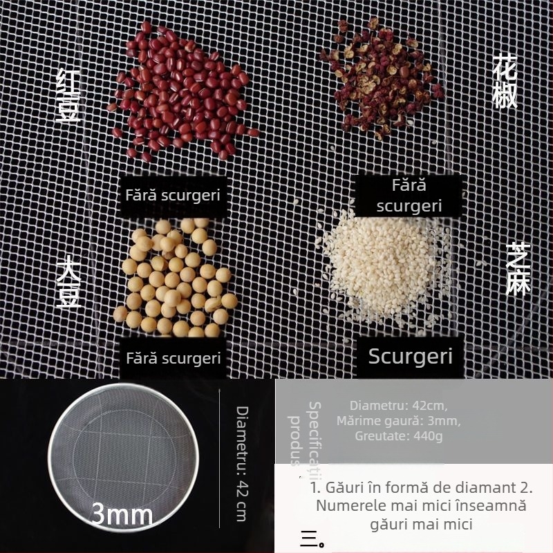Sită rotundă din sârmă pentru grădină, filtrare a solului, nisipului și pietrișului – uz casnic și industrial