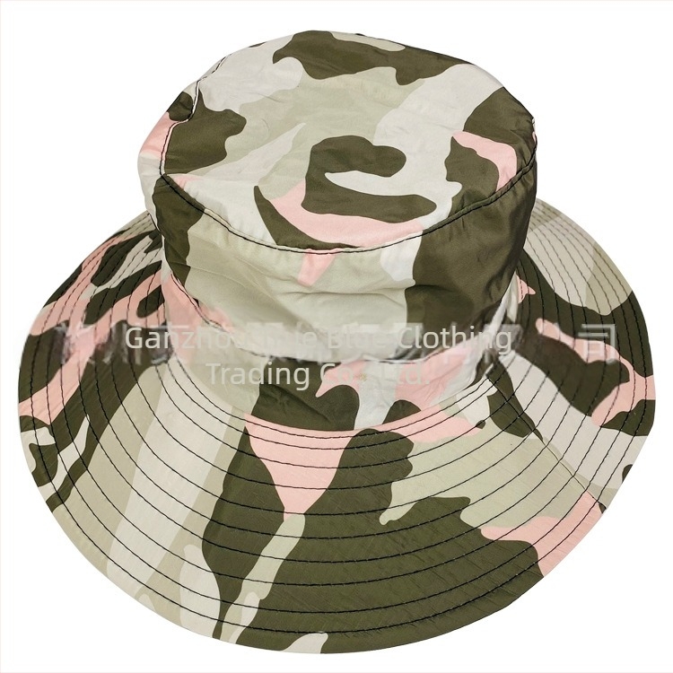 Pălărie camuflată de pescuit cu bandă pentru cap, unisex, pentru exterior, protecție solară, impermeabilă și respirabilă, pentru drumeții și pescuit