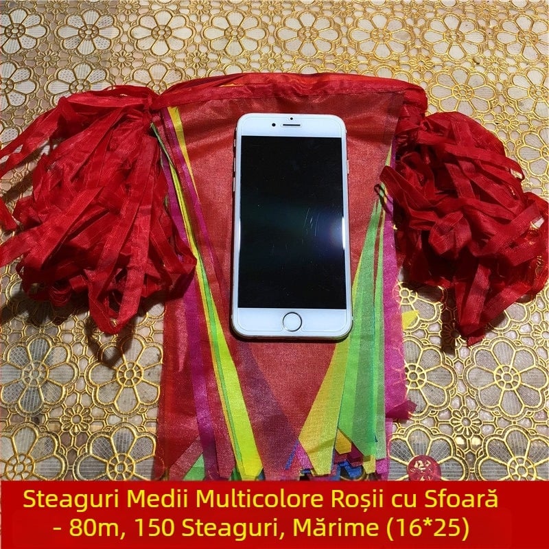 Ghirlandă cu steaguri triunghiulare pentru nunți și deschideri, decor colorat pentru evenimente