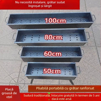 Gratar cu cărbune pentru uz casnic, suport pliabil pentru frigărui, grătar exterior în formă de V, set portabil în diferite dimensiuni