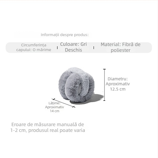 Protecții pentru urechi din pluș, unisex, pentru iarnă, calde, cu blană artificială