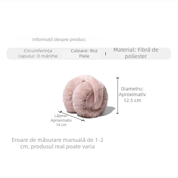 Protecții pentru urechi din pluș, unisex, pentru iarnă, calde, cu blană artificială